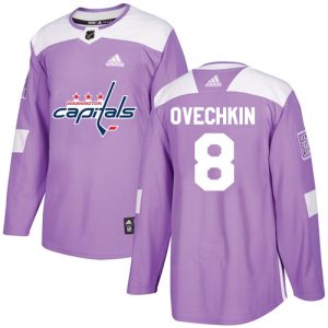 Washington Capitals Trikot Alex Ovechkin #8 Authentic Violett Fights Cancer Practice